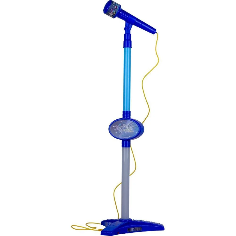 Instrumento Musical Microfone Azul C/Som/Luz Bee Toys (Unidade) - imagem 4