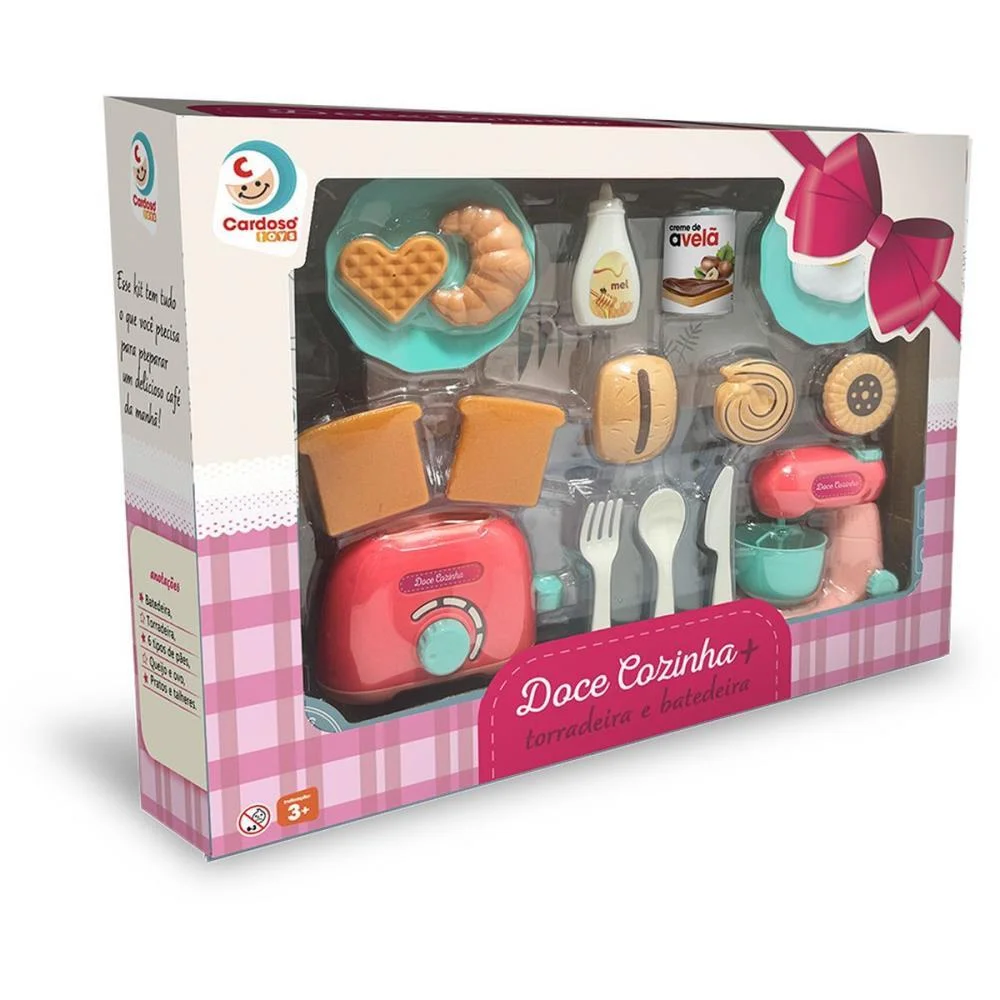 Brincando De Casinha Doce Cozinha Torrad.e Batedeir Cardoso Toys (Unidade) - imagem 3