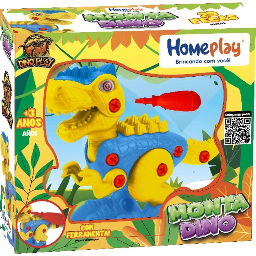 Brinquedo Para Montar T-Rex Monta E Desmonta Homeplay (Unidade) - imagem 4