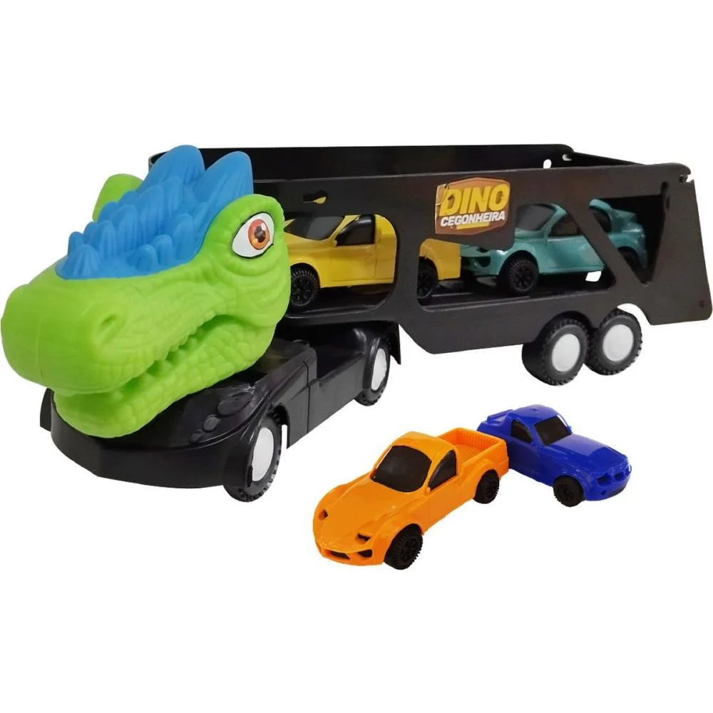 Caminhao Dino Cegonheira C/2 Carrinhos Homeplay (Unidade) - imagem 3