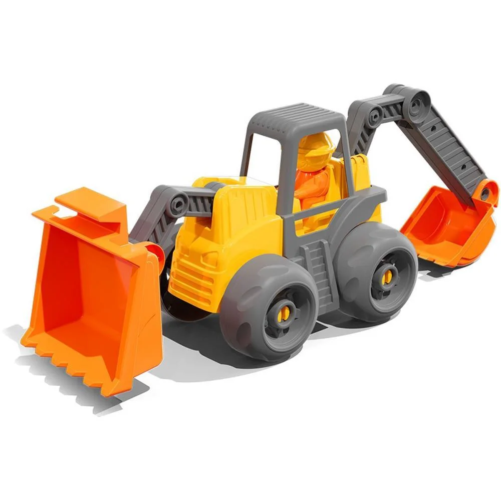 Trator Retro Escavadeira 65Cm C/Bonec Cardoso Toys (Unidade) - imagem 5