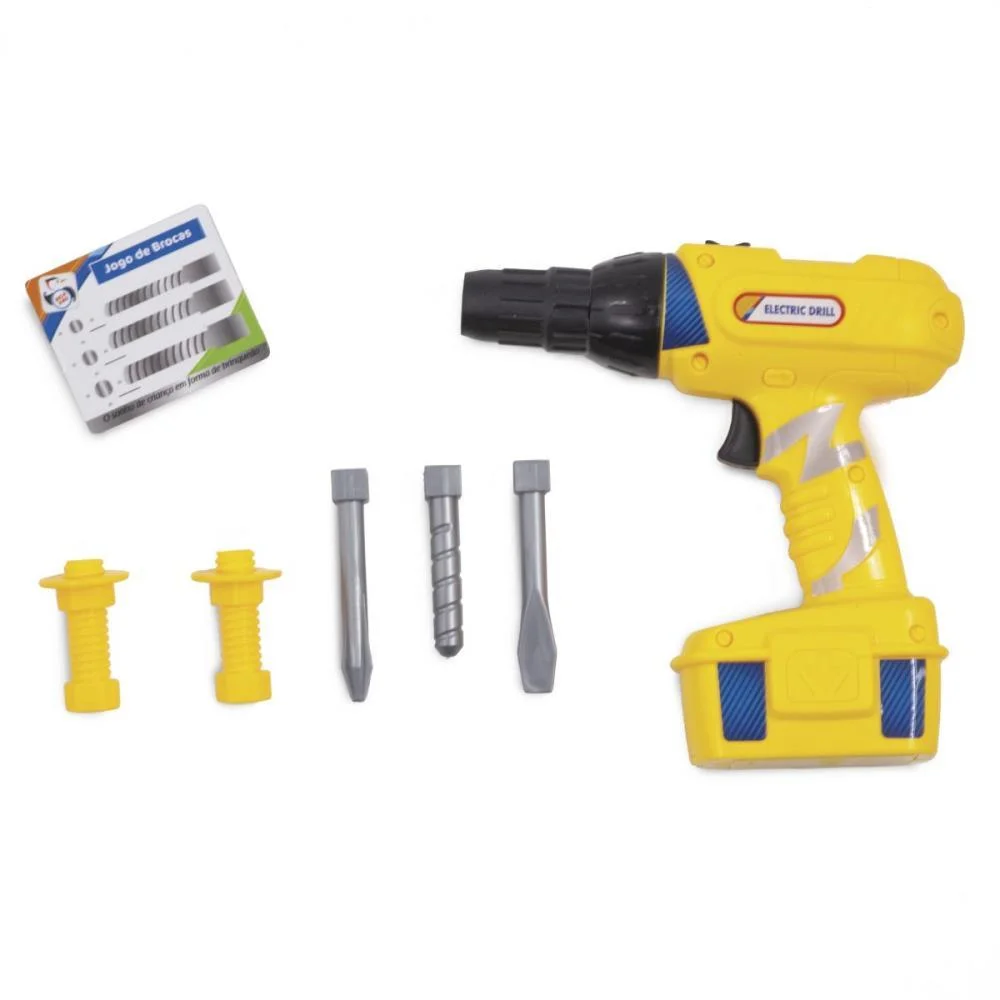 Brincando De Profissoes Kit Furadeira Eletrica Pica Pau (Unidade) - imagem 3