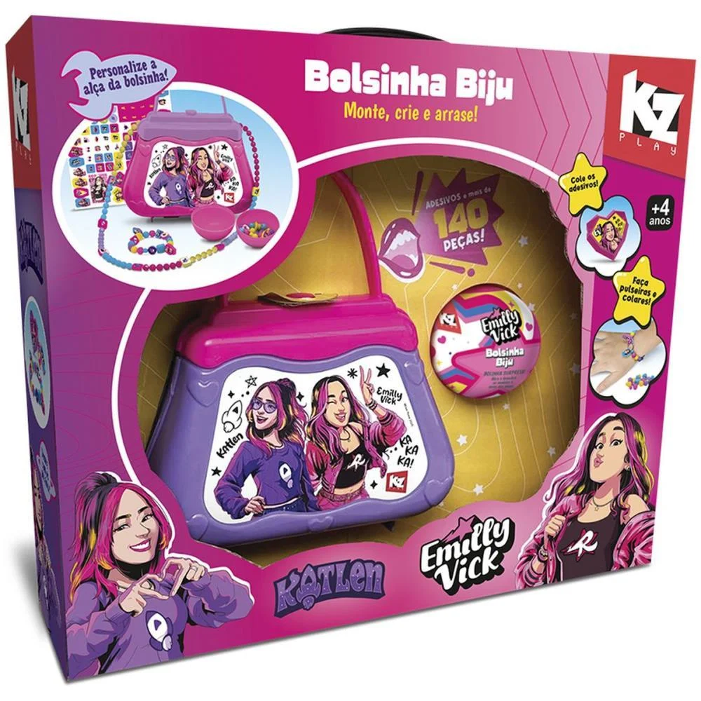 Bijuteria E Micanga Dos Rosa Bolsinha Acessorios Elka (Unidade) - imagem 2