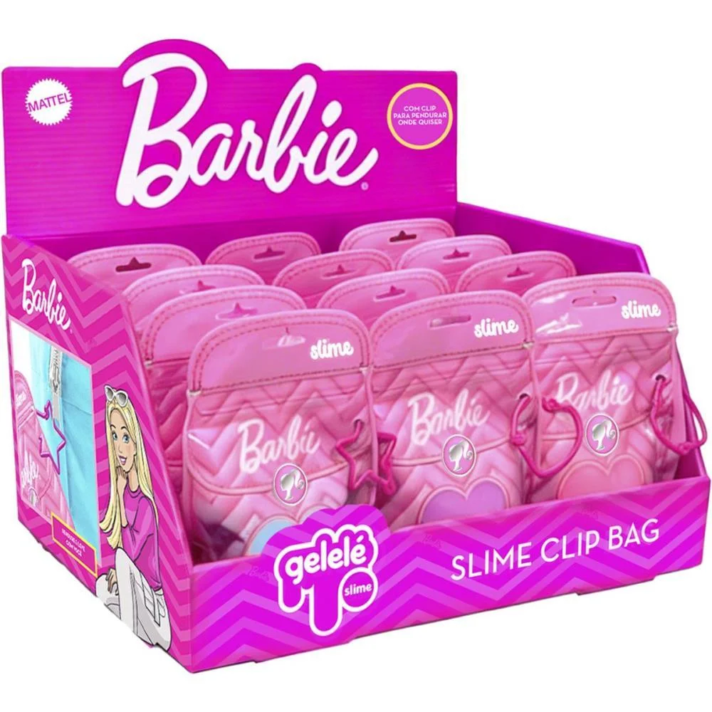 Slime Barbie Gelele Clip Bag 180G Doce Brinquedo C/ 15 Unidades - imagem 3