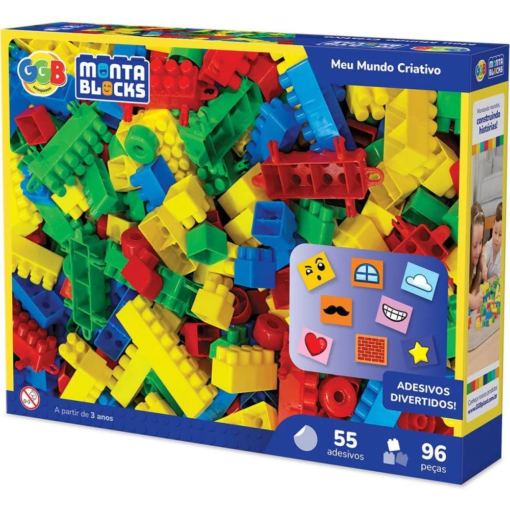 Brinquedo Para Montar Meu Mundo Criativo 96Pcs Ggb Plast - imagem 12