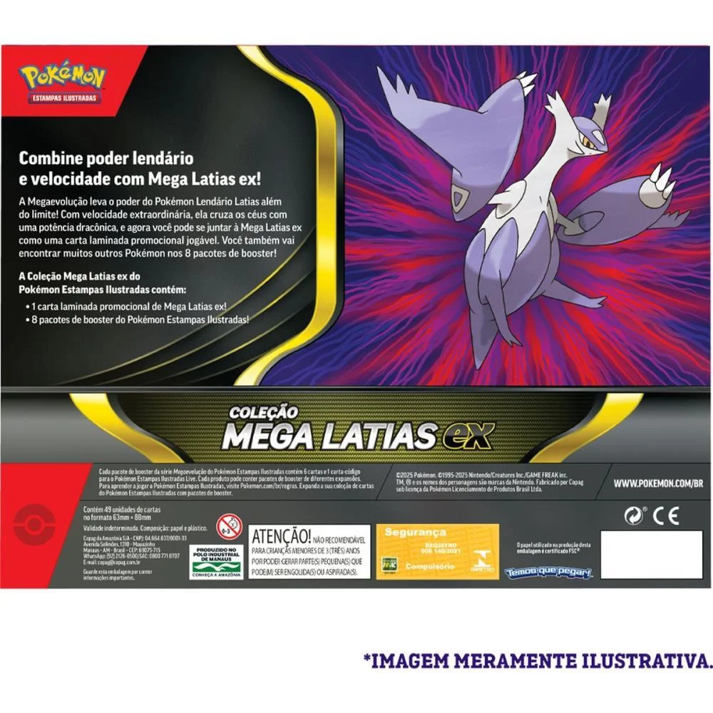 Jogo De Cartas Pokemon Box Mega Latias Ex Copag (Unidade) - imagem 3