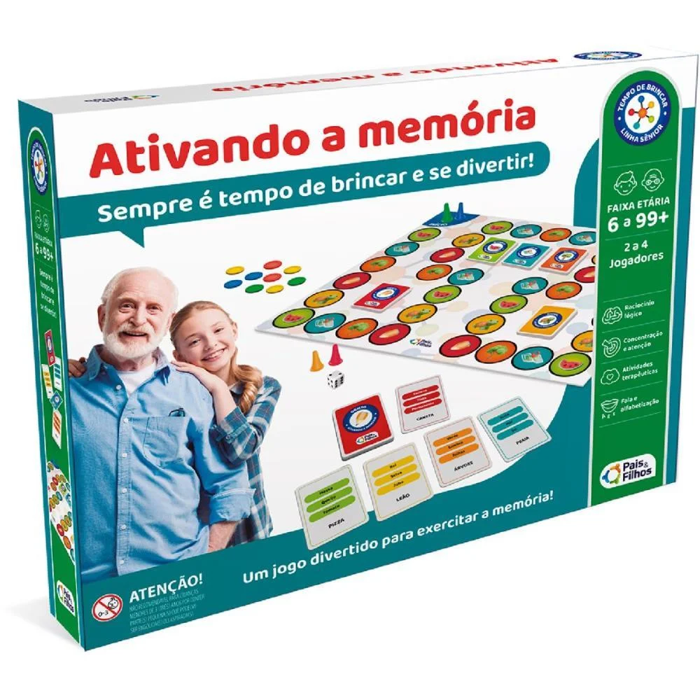 Jogo De Tabuleiro Ativando A Memoria Pais E Filhos (Unidade) - imagem 4