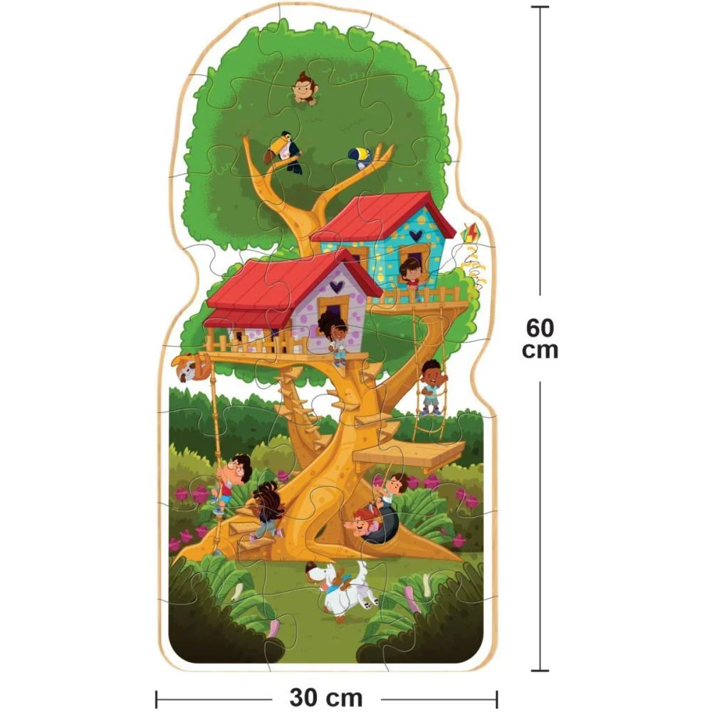 Quebra-Cabeca Madeira Casa Na Arvore Gigante 24Pcs Nig Brinquedos (Unidade) - imagem 3