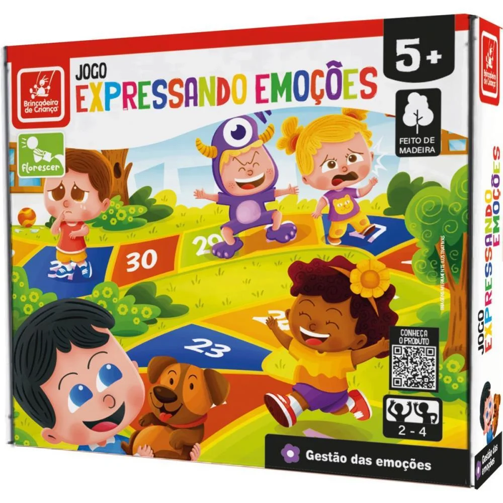 Jogo De Tabuleiro Expressando As Emocoes Madeira Brinc. De Crianca (Unidade) - imagem 7