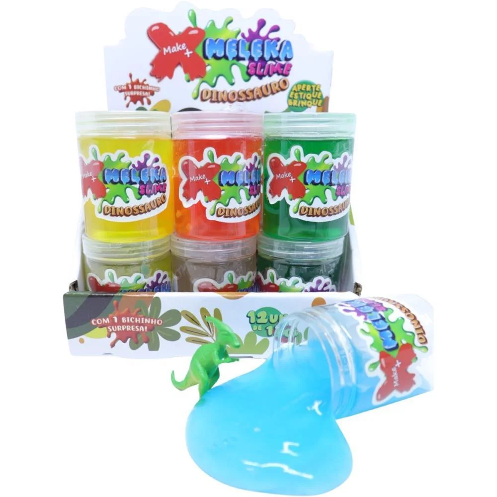 Slime Meleka Dinossauro Sortido 130G Make+ (Dp.c/12) - imagem 2