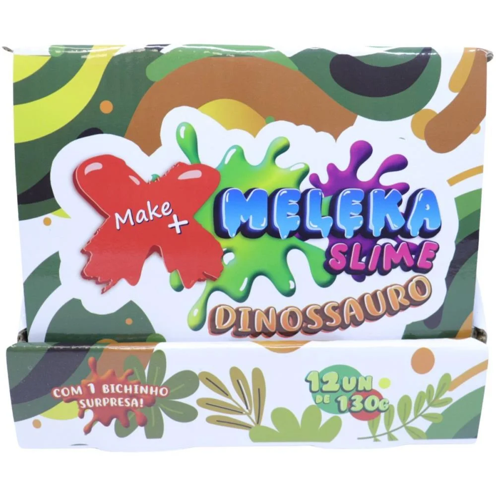 Slime Meleka Dinossauro Sortido 130G Make+ (Dp.c/12) - imagem 5