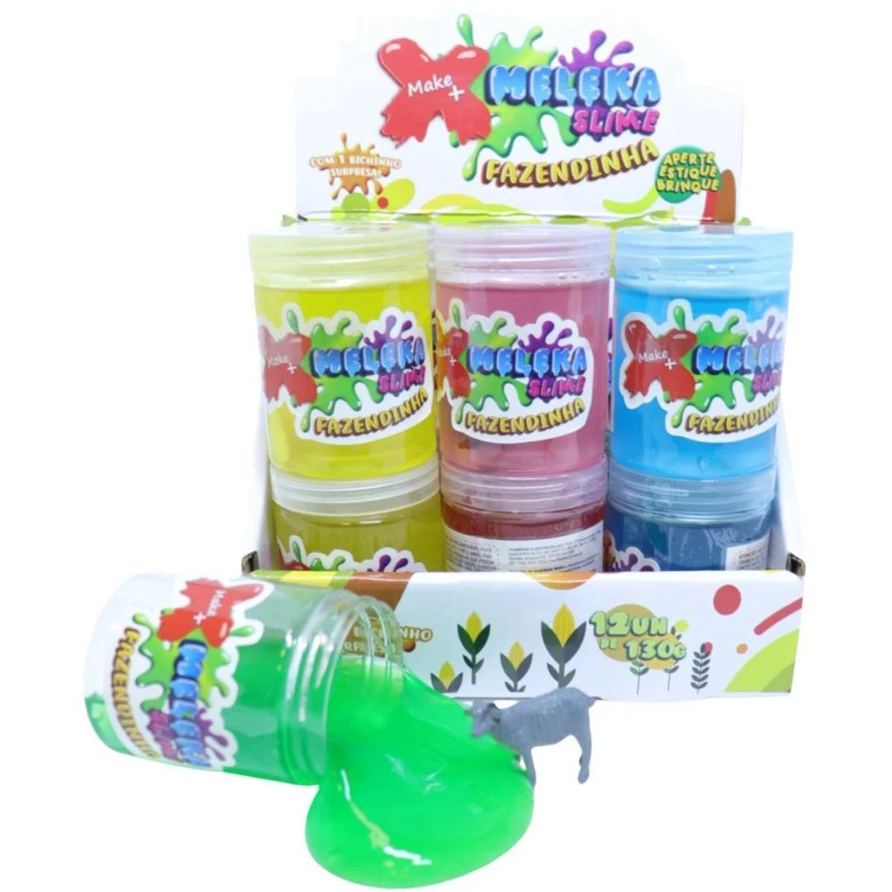 Slime Meleka Fazendinha Sortido 130G Make+ (Dp.c/12) - imagem 2