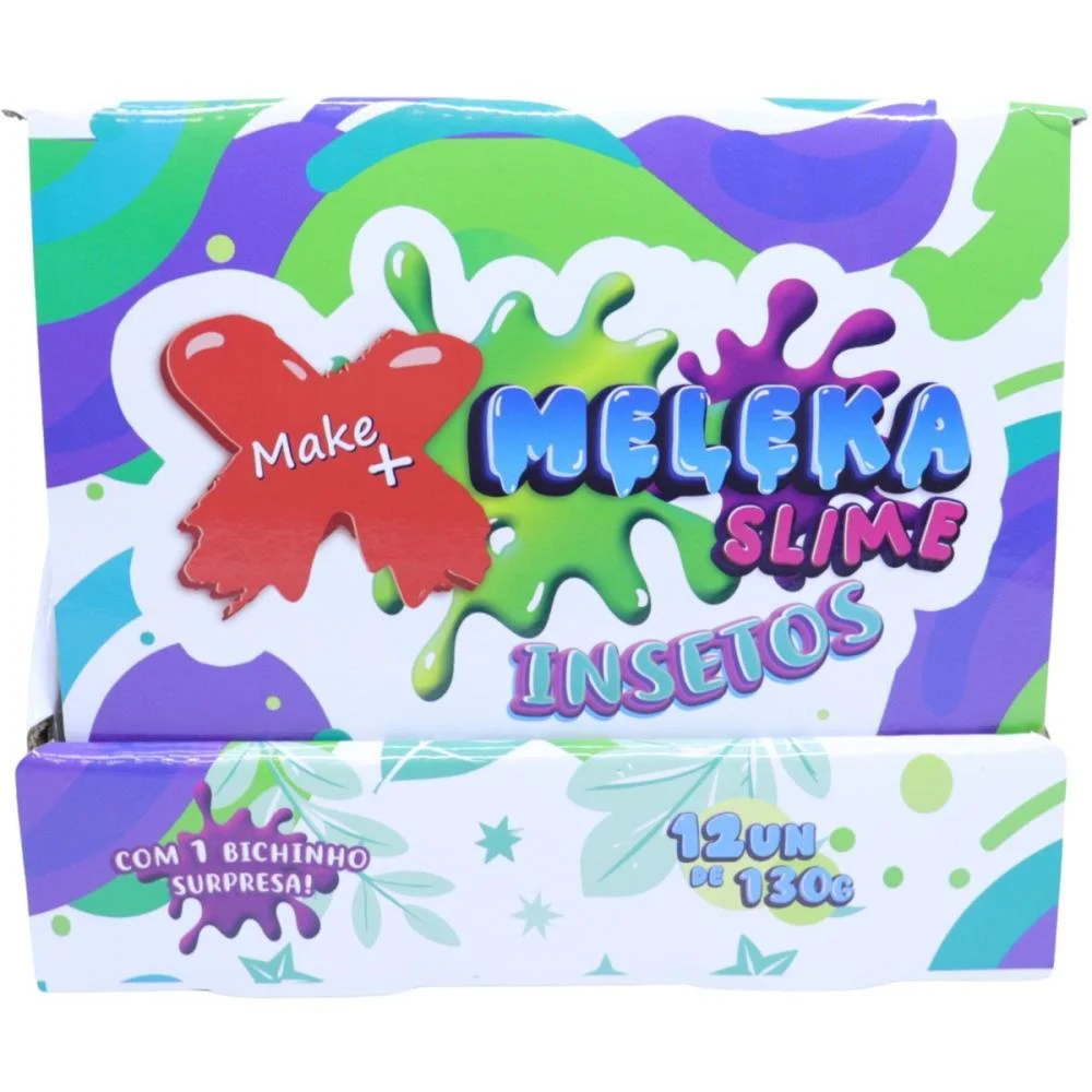 Slime Meleka Insetos Sortidos 130G Make+ (Dp.c/12) - imagem 5