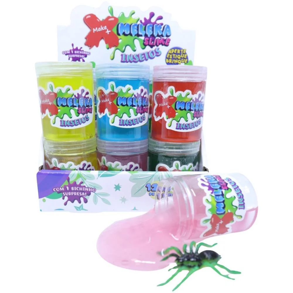 Slime Meleka Insetos Sortidos 130G Make+ (Dp.c/12) - imagem 6
