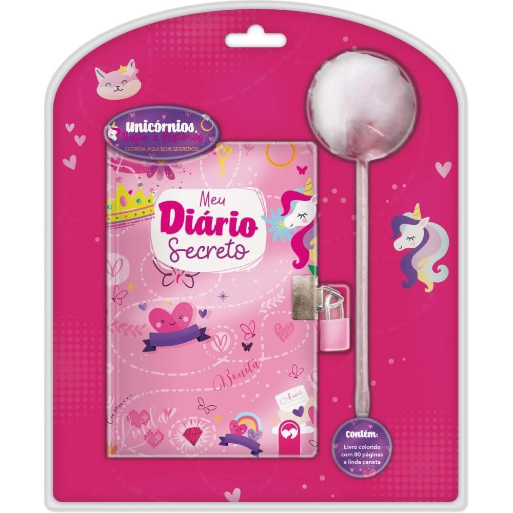 Diario Unicornio C/Pom Pom Vale Das Letras (Unidade) - imagem 3