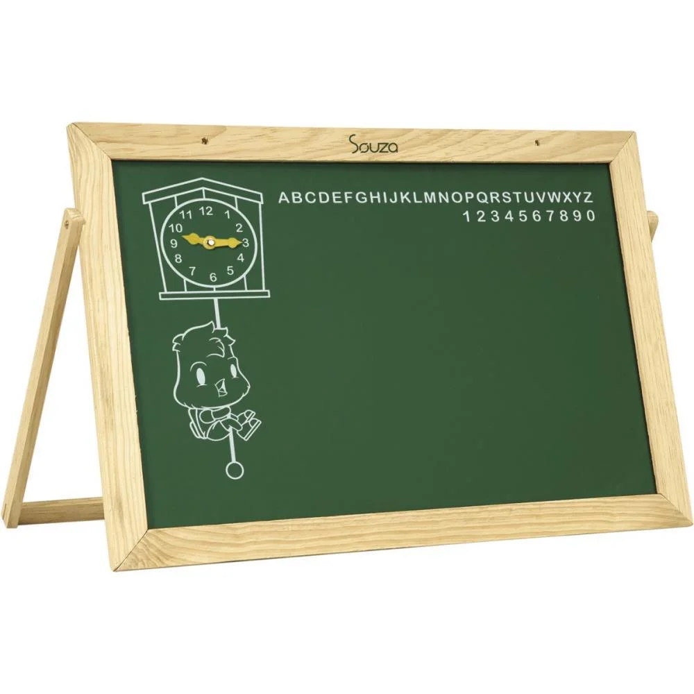 Lousa Infantil Quadro C/Alfab./Relogio 60X40 Souza (Unidade) - imagem 3