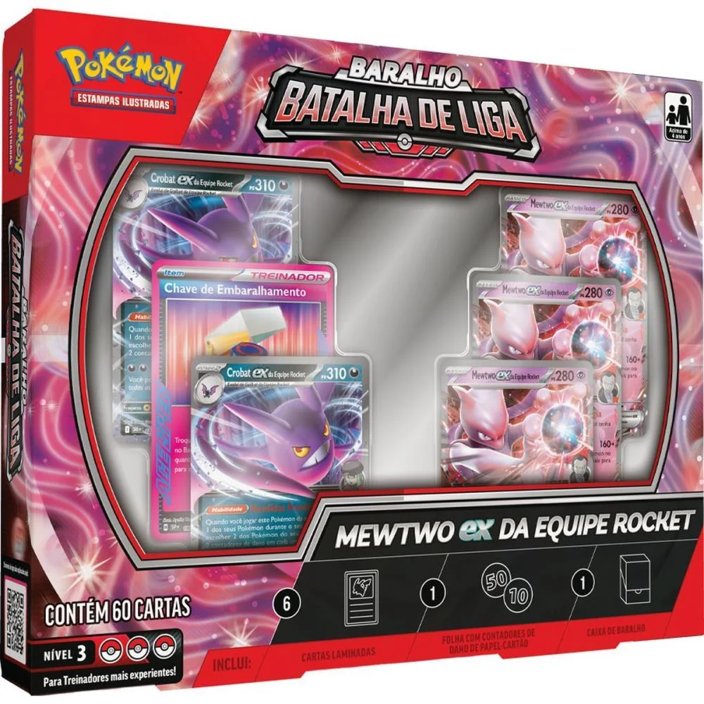 Jogo De Cartas Pokemon Deck Batalha Mewtwo Ex Copag (Unidade) - imagem 4