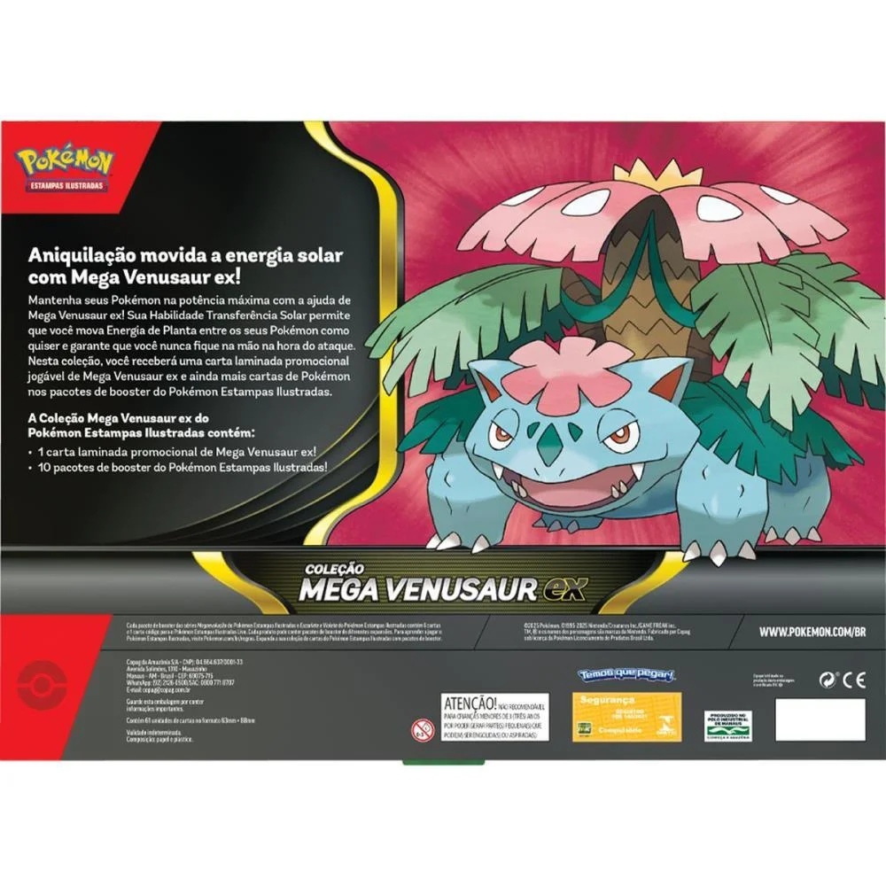 Jogo De Cartas Pokemon Box Mega Venusaur Ex Copag (Unidade) - imagem 4