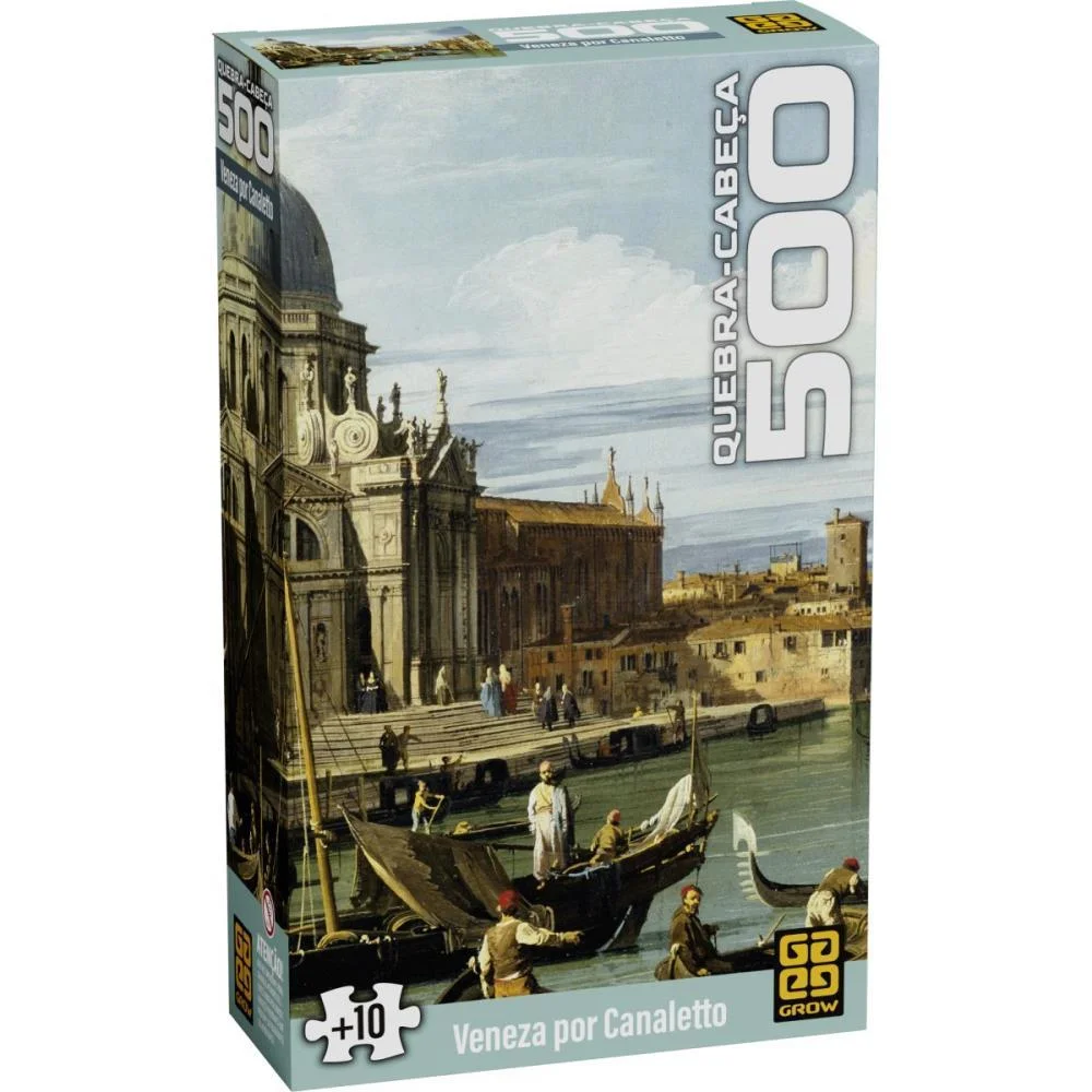 Quebra-Cabeca Cartonado Veneza Por Canaletto 500Pecas Grow - imagem 2