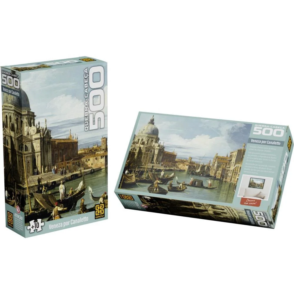 Quebra-Cabeca Cartonado Veneza Por Canaletto 500Pecas Grow - imagem 3