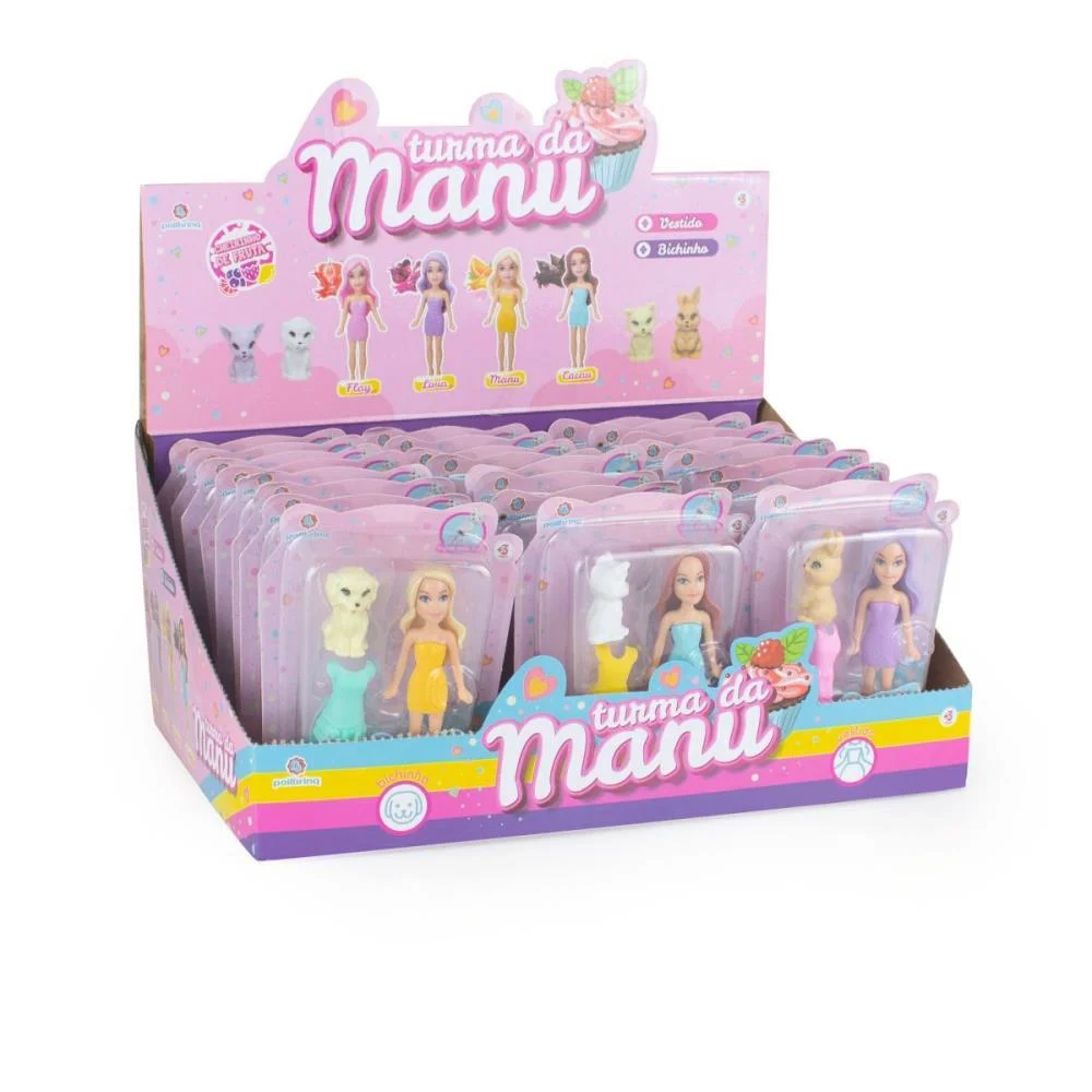 Boneca Turma Da Manu 9Cm Sortido Polibrinq (Dp.c/24) - imagem 3