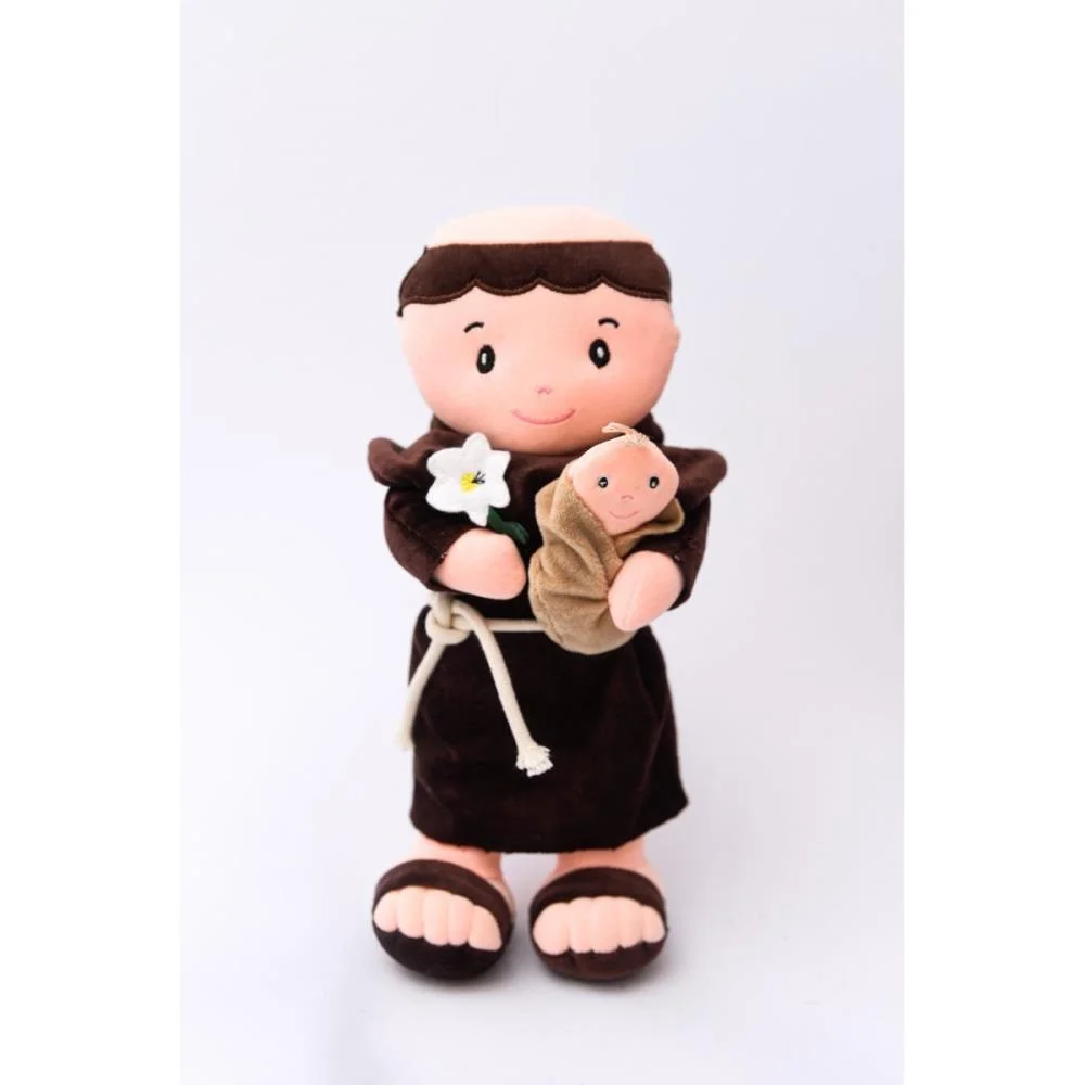 Boneca De Pelucia Religioso Santo Antonio 32Cm Zip - imagem 2