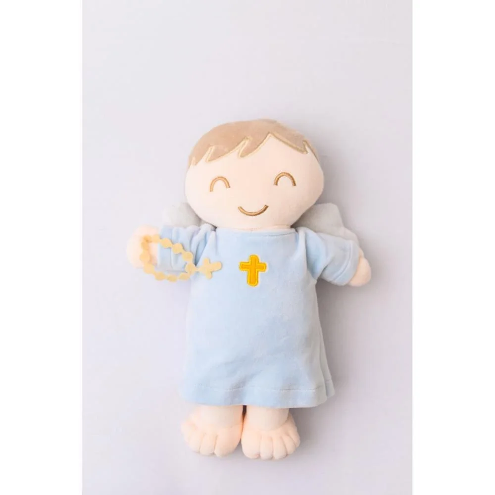 Boneca De Pelucia Anjinho Da Guarda Azul 32Cm Zip - imagem 2
