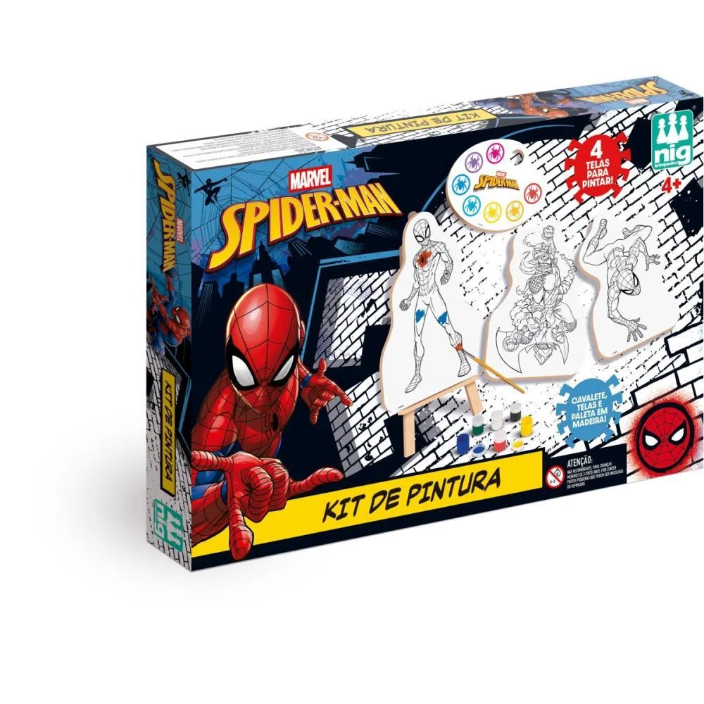 Brinquedo Para Colorir Spider-Man Kit Pintura Nig Brinquedos (Unidade) - imagem 3