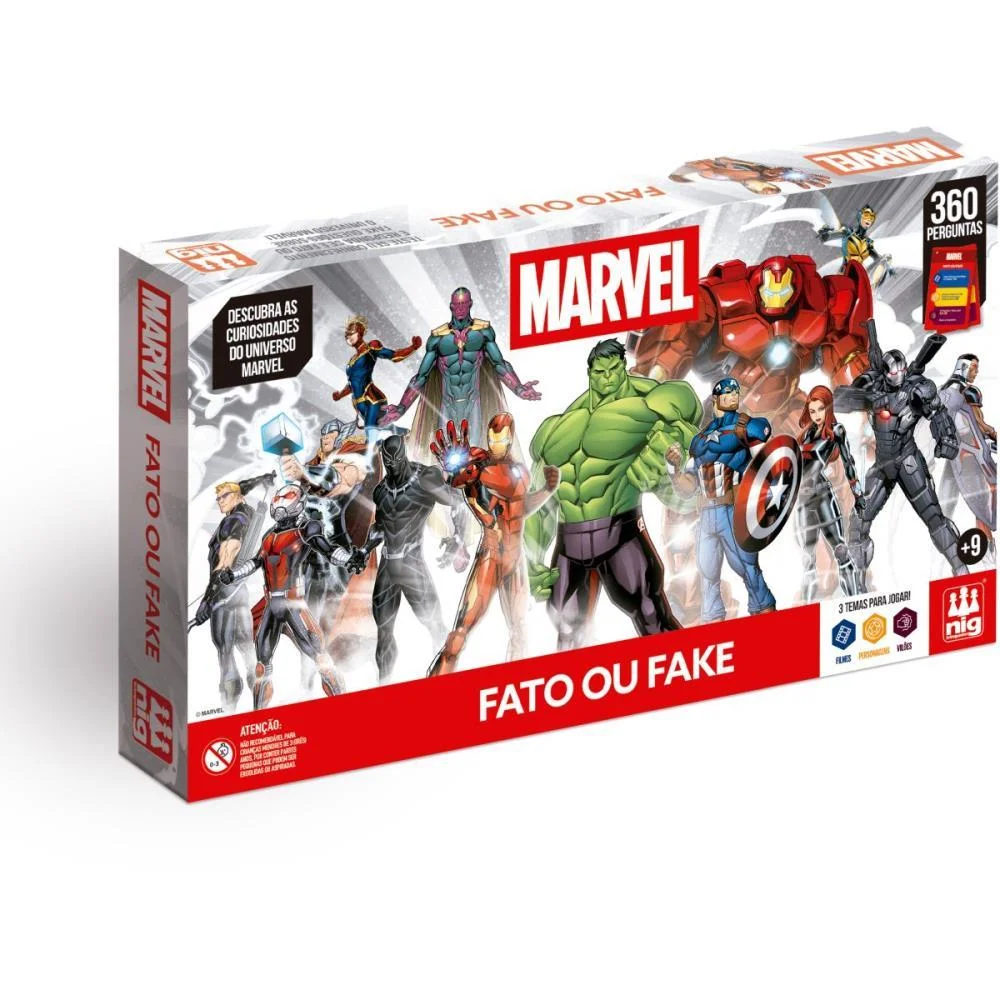 Jogo De Cartas Marvel Heroes Fato Ou Fake Nig Brinquedos (Unidade) - imagem 3