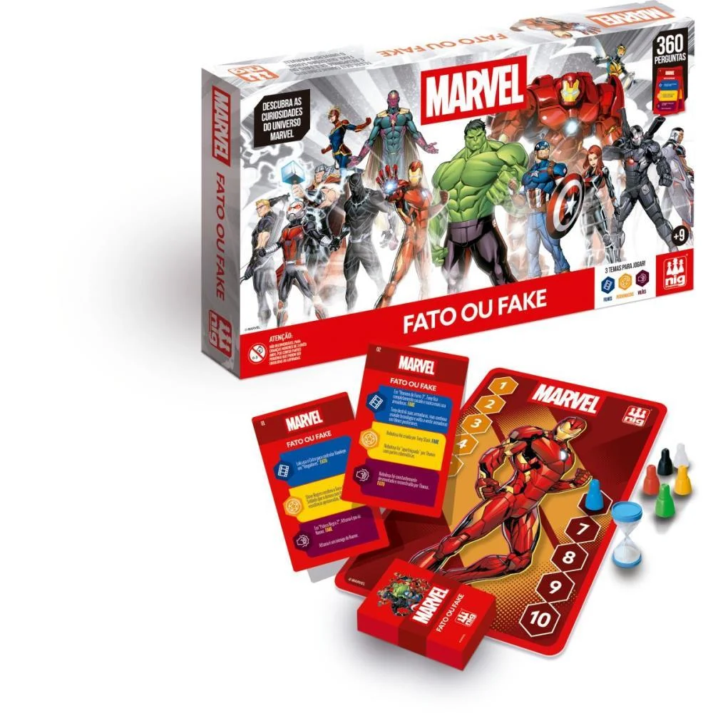 Jogo De Cartas Marvel Heroes Fato Ou Fake Nig Brinquedos (Unidade) - imagem 4