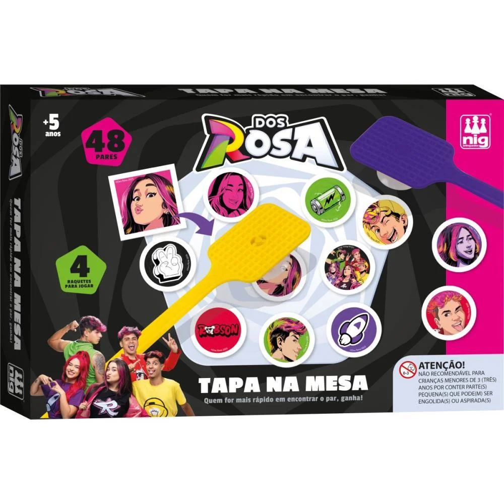Jogo Diverso Dos Rosa Tapa Na Mesa Nig Brinquedos (Unidade) - imagem 3