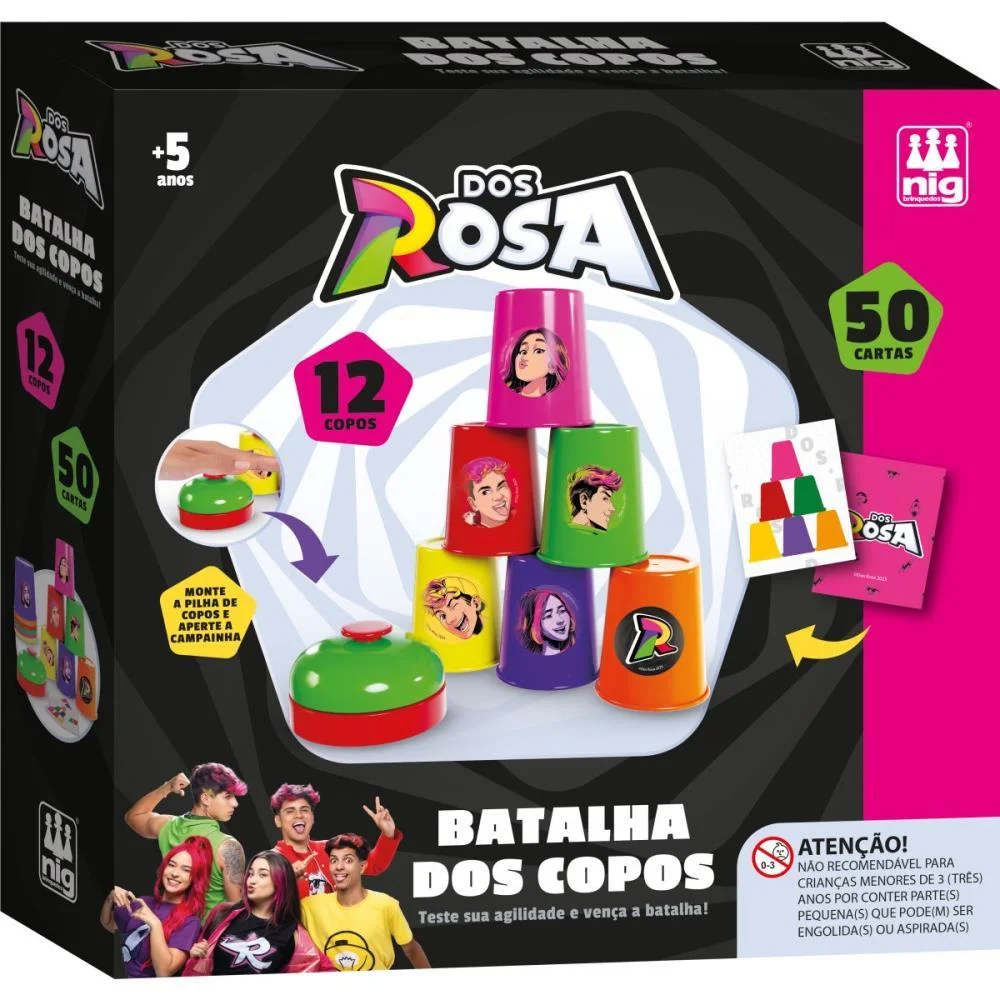 Jogo De Cartas Dos Rosa Batalha Dos Copos Nig Brinquedos (Unidade) - imagem 2