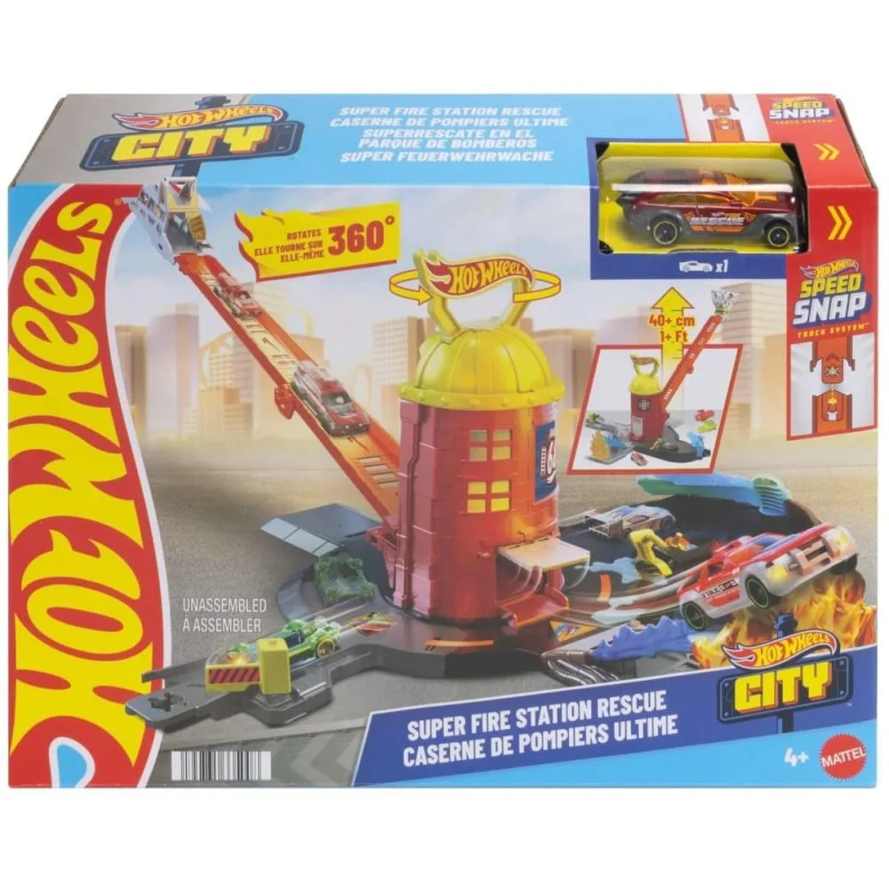 Hot Wheels Pista City Super Resgate Estaça.bombeiros Mattel (Unidade) - imagem 7
