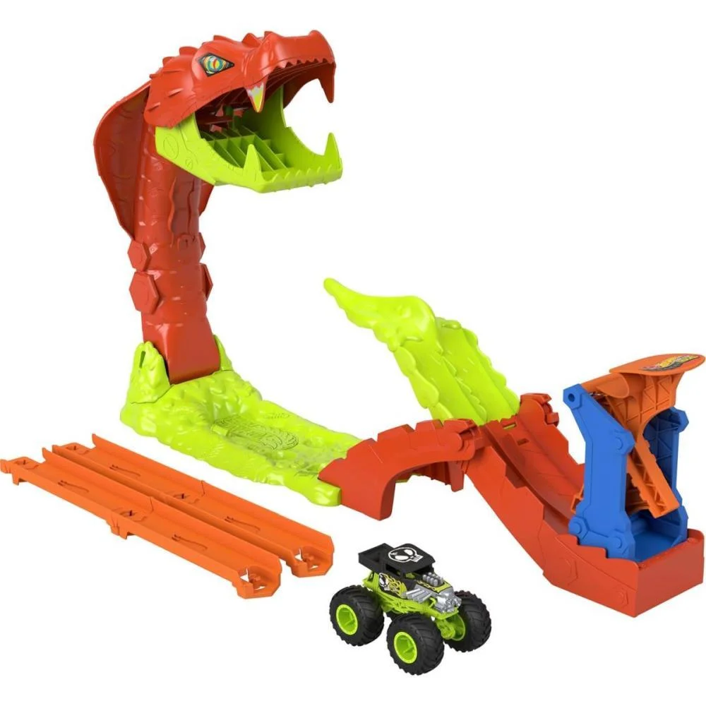 Hot Wheels Pista Monster Truck Ataque Gigantesco Da Serpente Mattel (Unidade) - imagem 4
