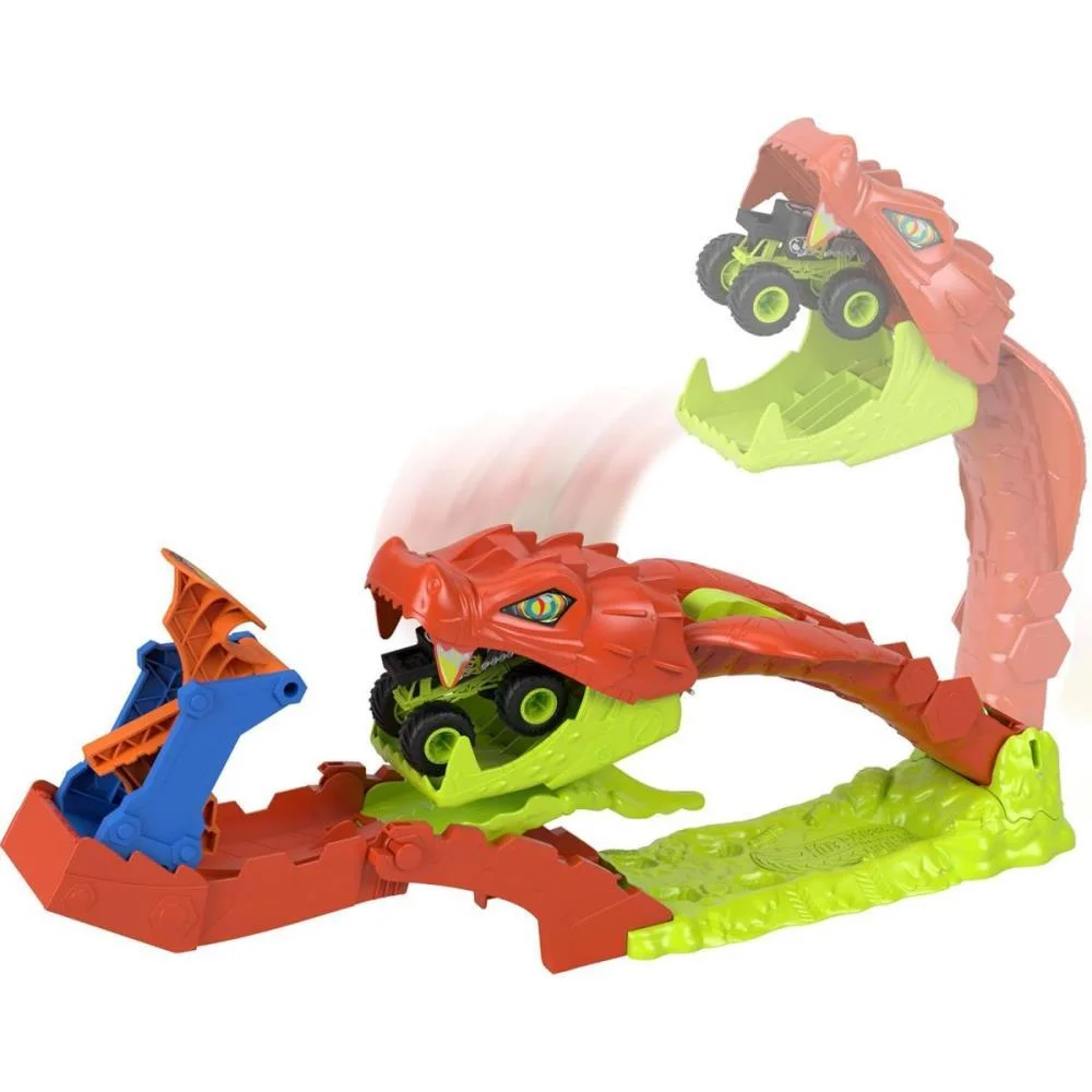 Hot Wheels Pista Monster Truck Ataque Gigantesco Da Serpente Mattel (Unidade) - imagem 7