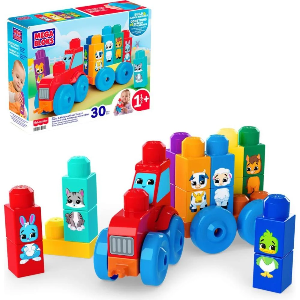 Mega Bloks Trator De Animais 30Pcs Mattel - imagem 2