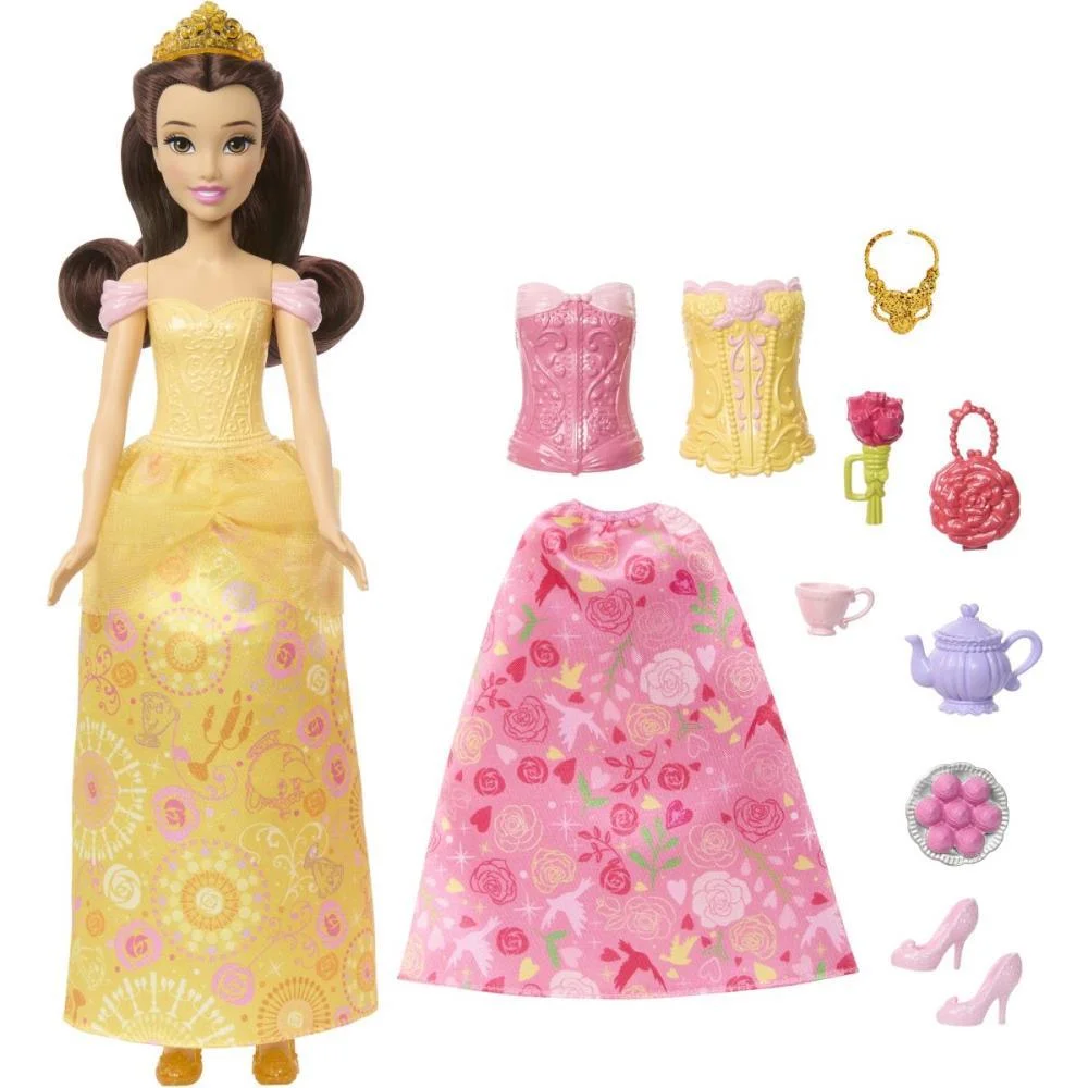 Boneca Disney Princesa Bela Fashion 2Em1 Mattel (Unidade) - imagem 10