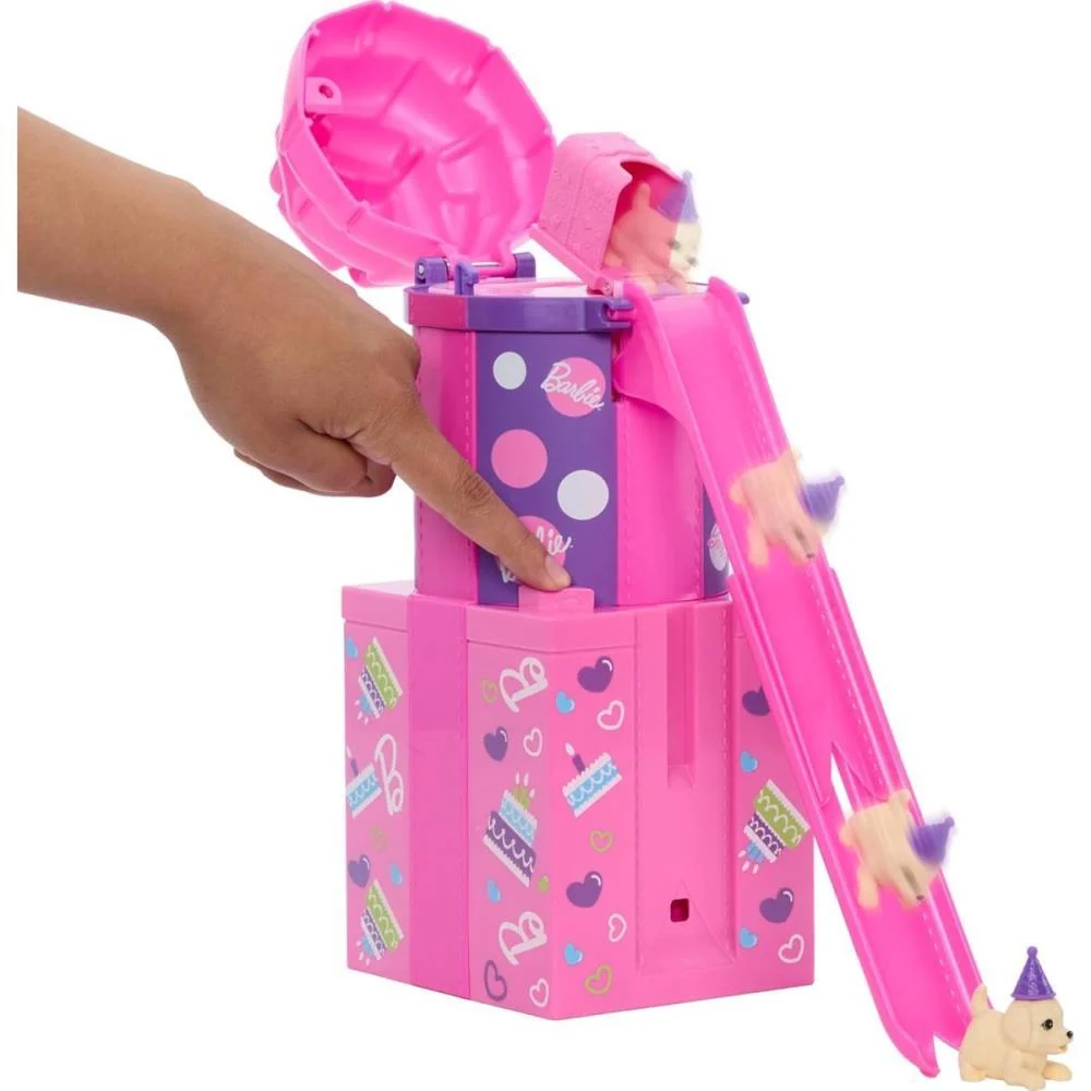 Barbie Reveal Party Unboxed Escorregador Mattel - imagem 8