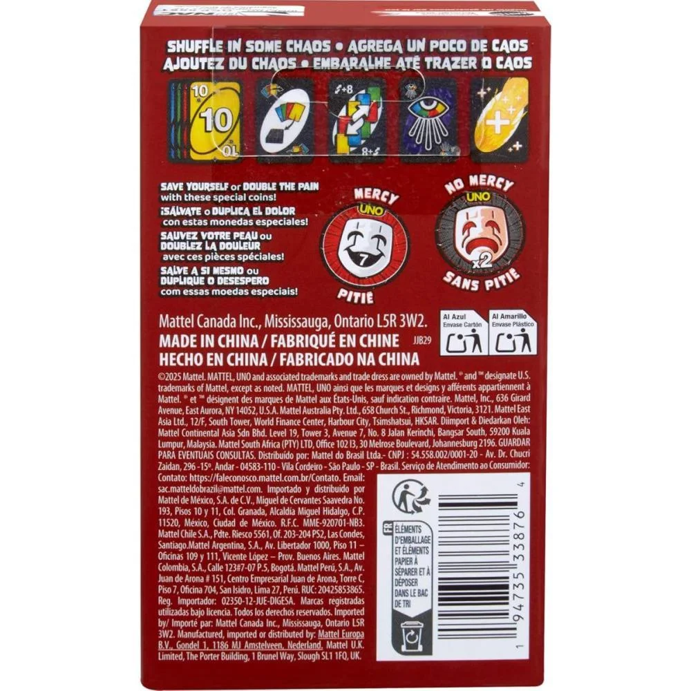 Jogo De Cartas Uno No Mercy Extencao Adic. Mattel - imagem 14