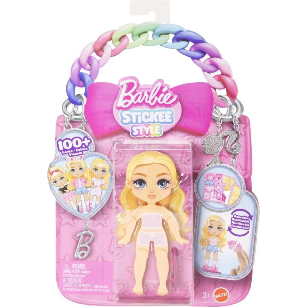 Barbie Stickee Style Boneca Vinil C/Stickers (S) Mattel - imagem 2