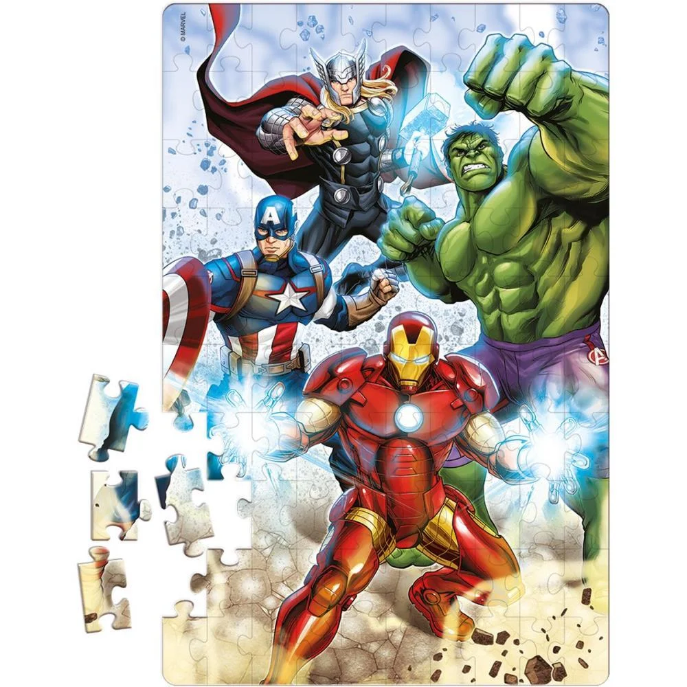 Quebra-Cabeca Cartonado Os Vingadores 100Pcs Toyster (Unidade) - imagem 4