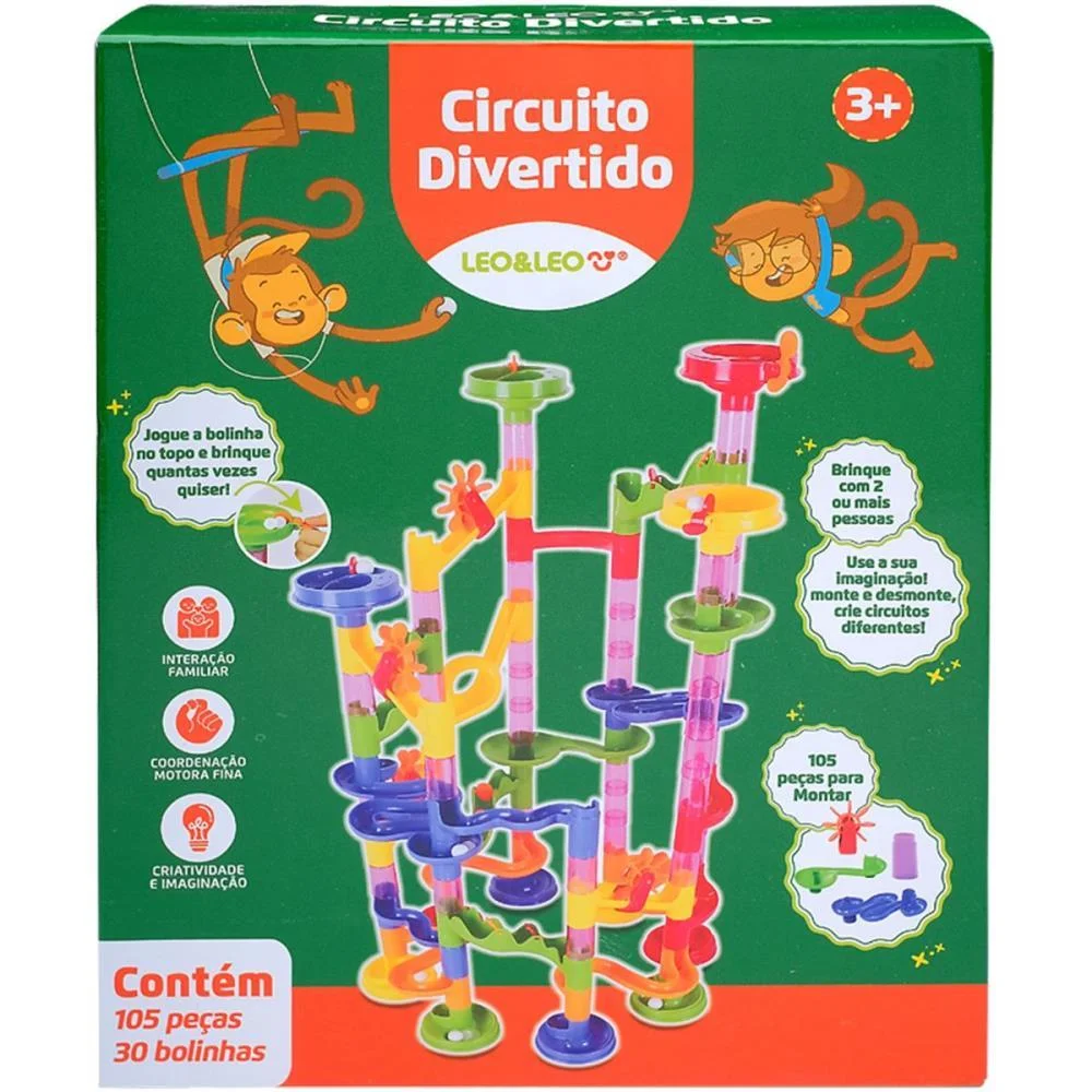 Brinquedo Para Montar Circuito Monta E Desmonta 105 Leonora - imagem 2