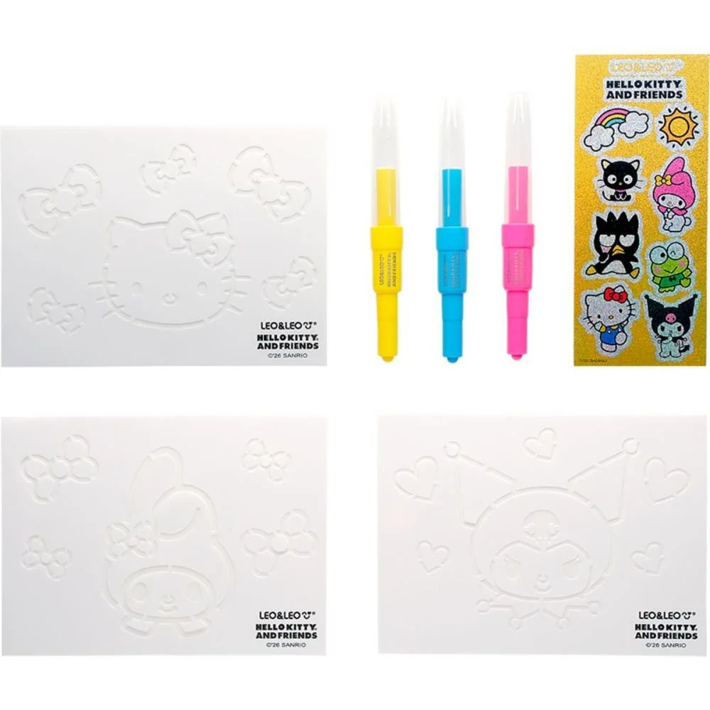 Brinquedo Para Colorir Hello Kitty Kit Pintura Assopr Leonora - imagem 3