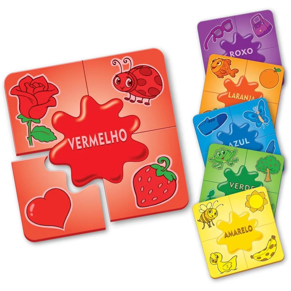 Brinquedo Pedagogico Brincando Com As Cores 30Pcs Ggb Plast - imagem 3