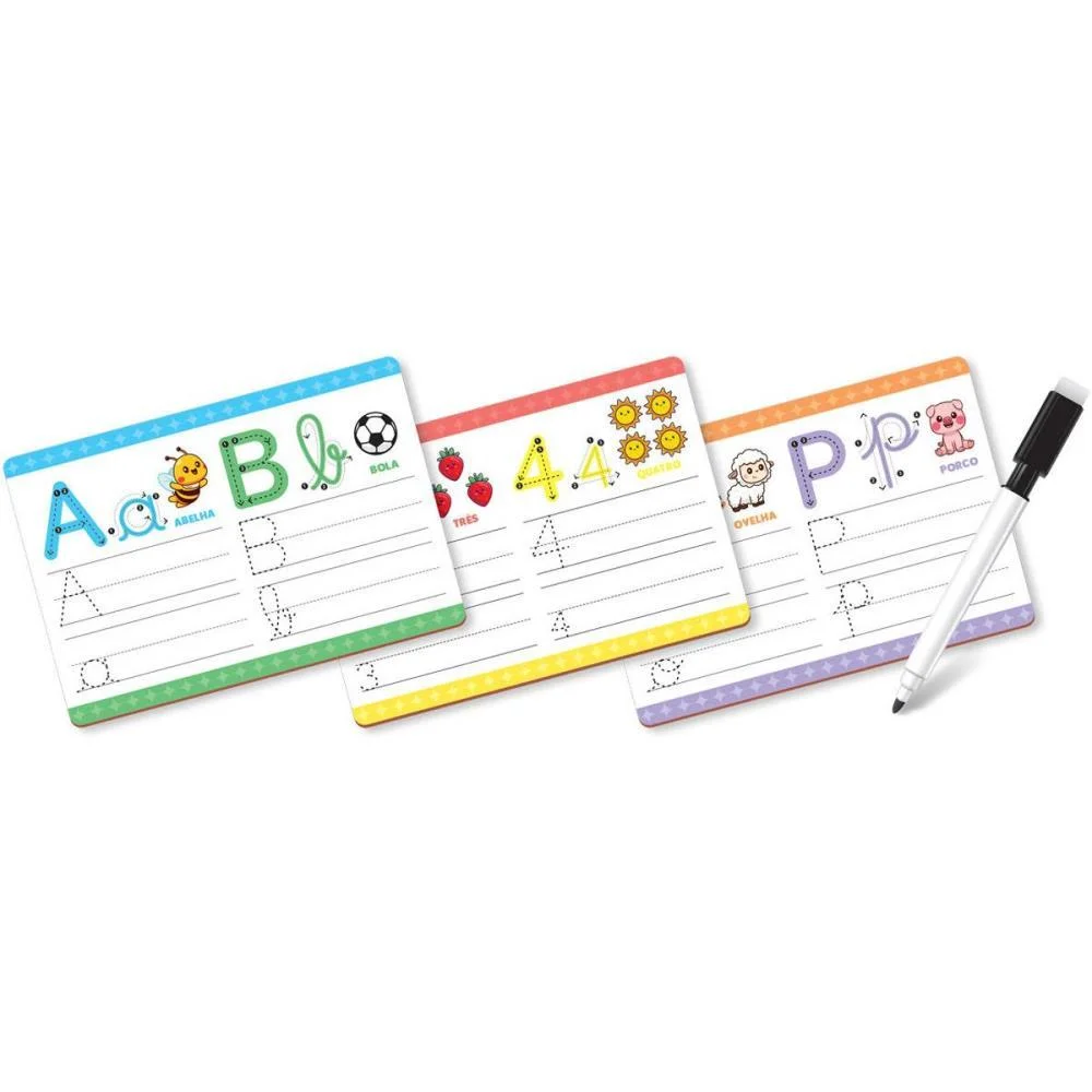 Brinquedo Pedagogico Caligrafia C/18 Cartelas Ggb Plast - imagem 2