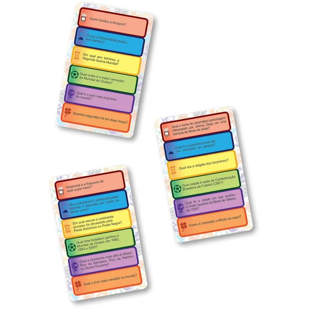 Jogo De Cartas Sabe Tudo Cards 78Cartas Ggb Plast - imagem 3