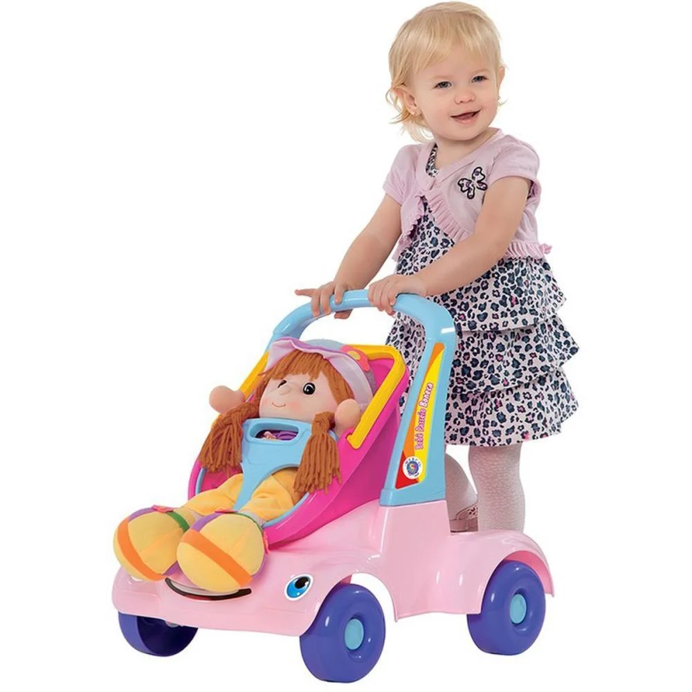 Andador Bebe Passeio Boneca Rosa Merco Toys (Unidade) - imagem 3