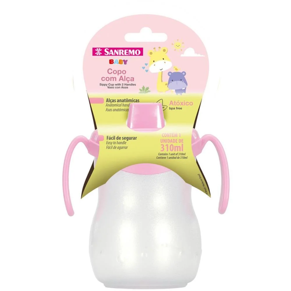 Copo Treinamento Rosa 310Ml Sanremo (Unidade) - imagem 3