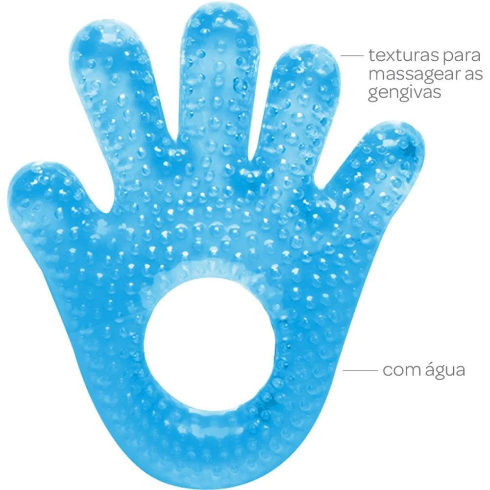 Mordedor Infantil Maozinha C/Agua Azul Buba (Unidade) - imagem 5