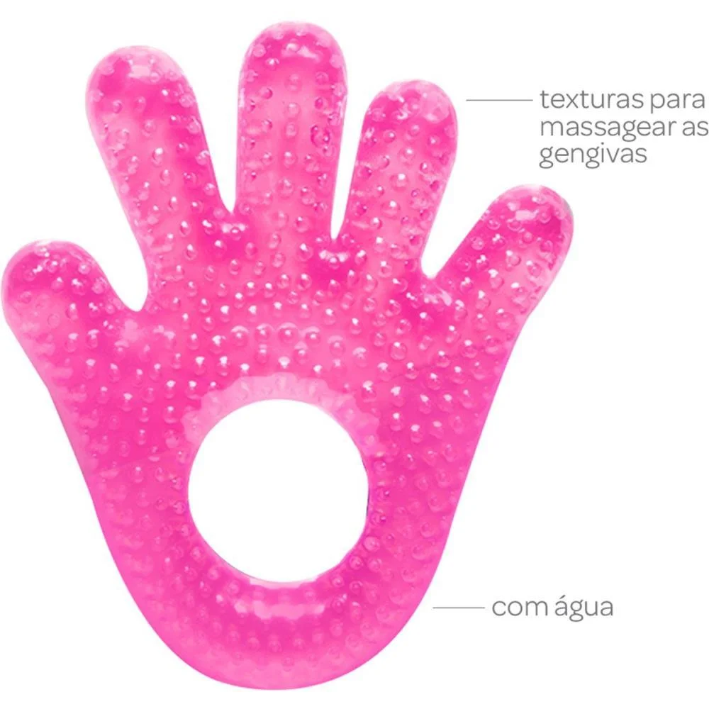 Mordedor Infantil Maozinha C/Agua Rosa Buba (Unidade) - imagem 5